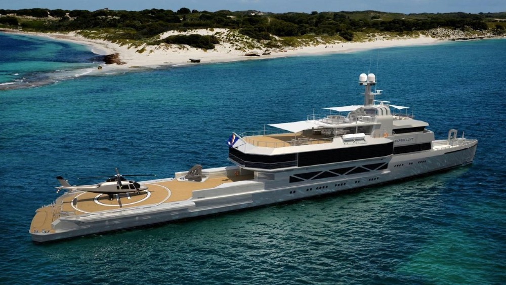 The 279-foot 'Wanderlust' is the latest launch from Silveryachts. 