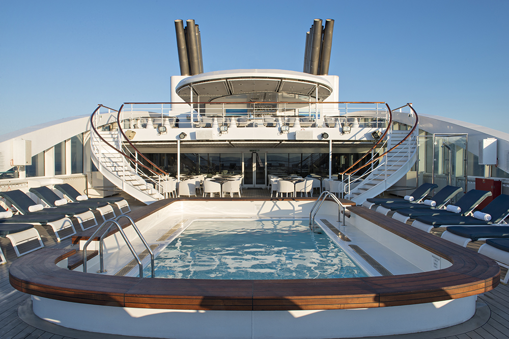 The pool about the PONANT ship.