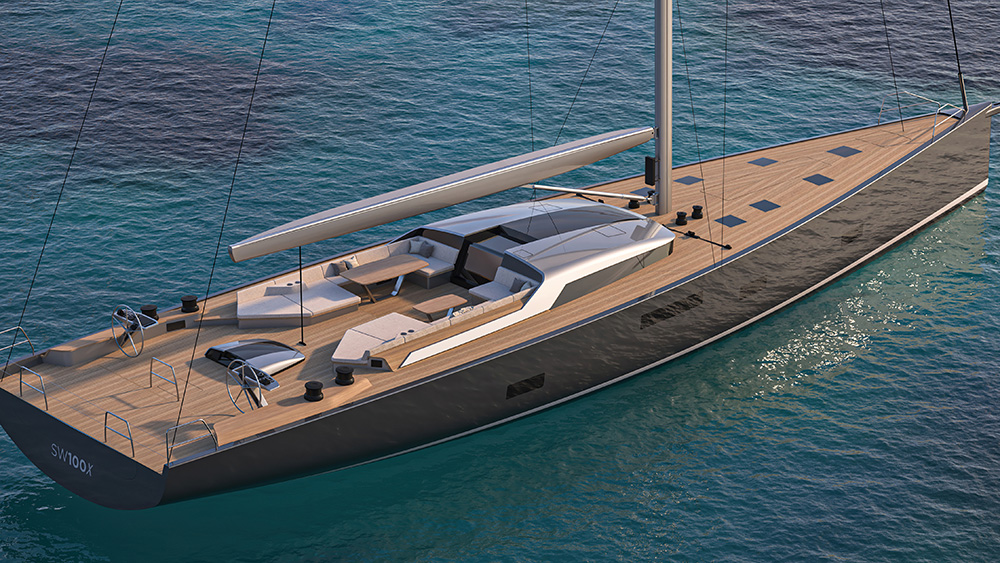 This 100-Foot Sailing Yacht Concept Generates Its Own Power While Cruising