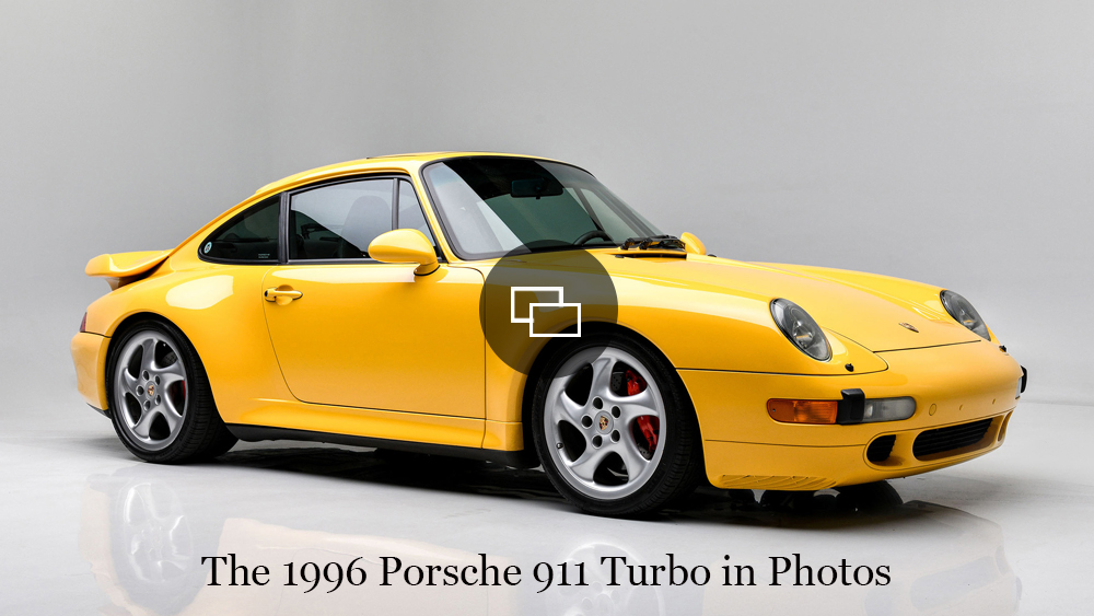A 1996 Porsche 911 Turbo in Speed Yellow.