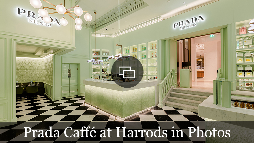 Prada Caffé Pop-Up at Harrods checkout