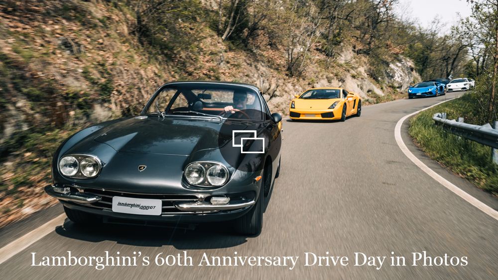 Driving iconic Lamborghini models through Italy to commemorate the marque's 60th Anniversary.