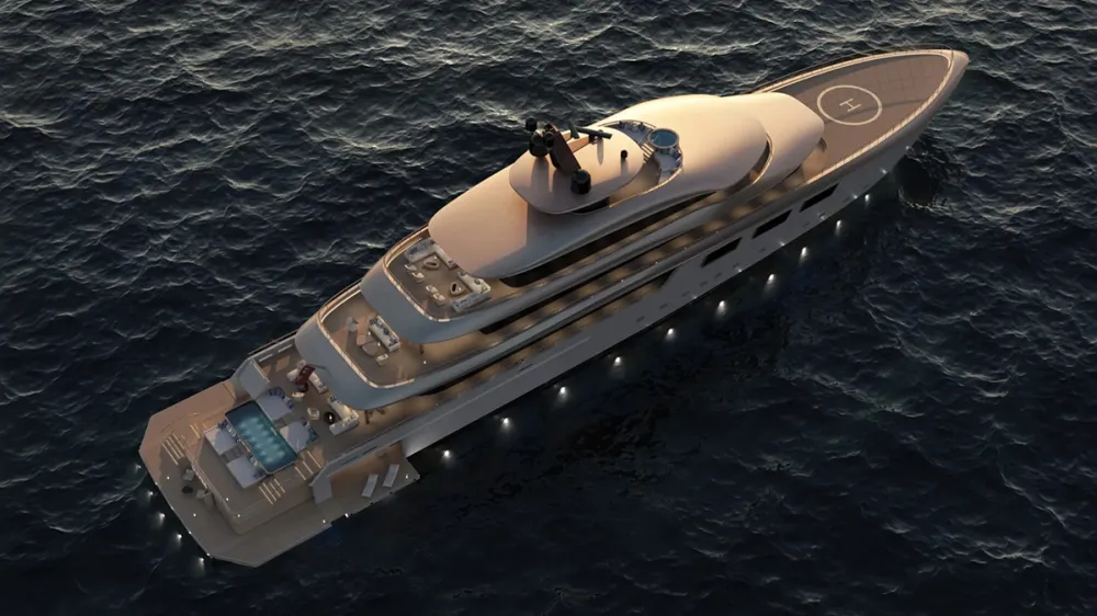 This Sleek New 262-Foot Superyacht Was Inspired by the Sand Dunes of Brazil