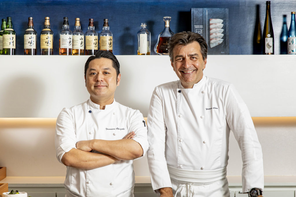 L’Abysse Monte-Carlo chefs Yannick Alléno and Yasunari Okazaki