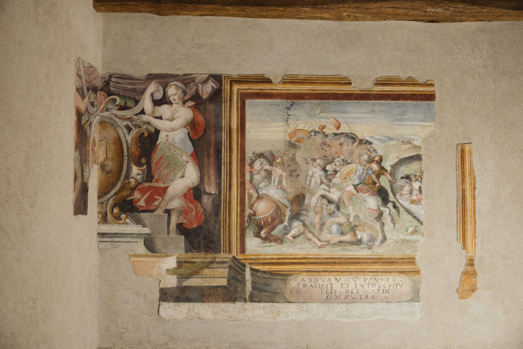 Renovation work at Palazzo Medici Clarelli.