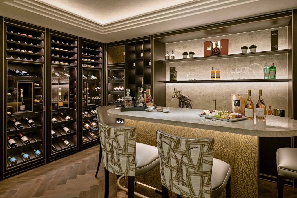 Hill House's kitchen and bar area