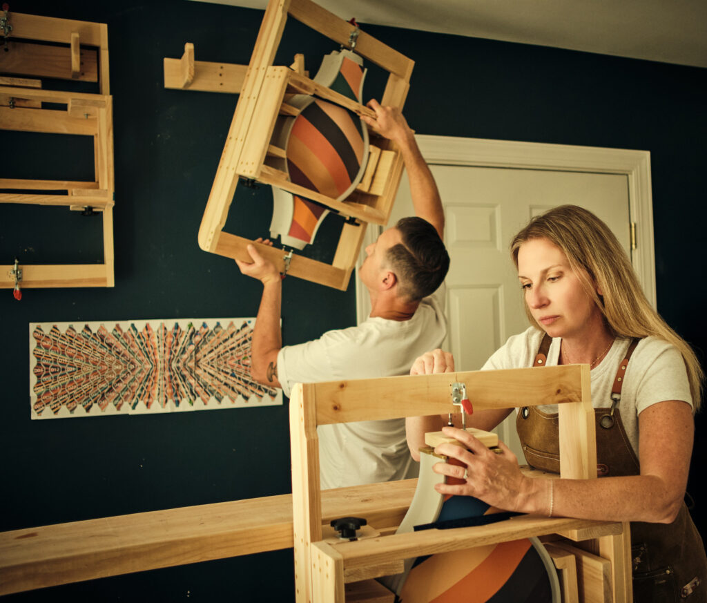 Peter and Laurie Pincus in their studio